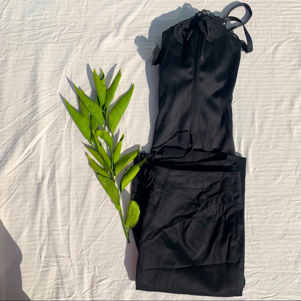 Sexy two pieces suit top: corset bottoms:skirt size small